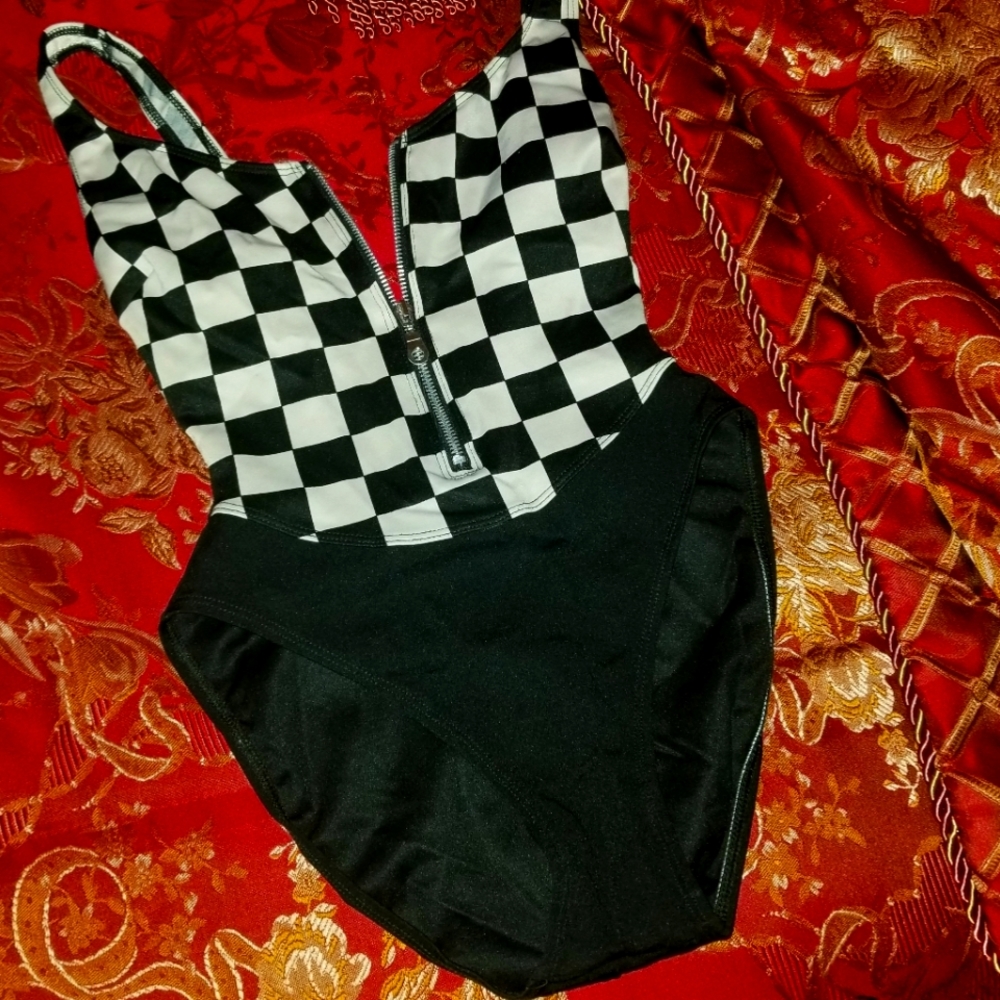 Retro one piece bathing suit